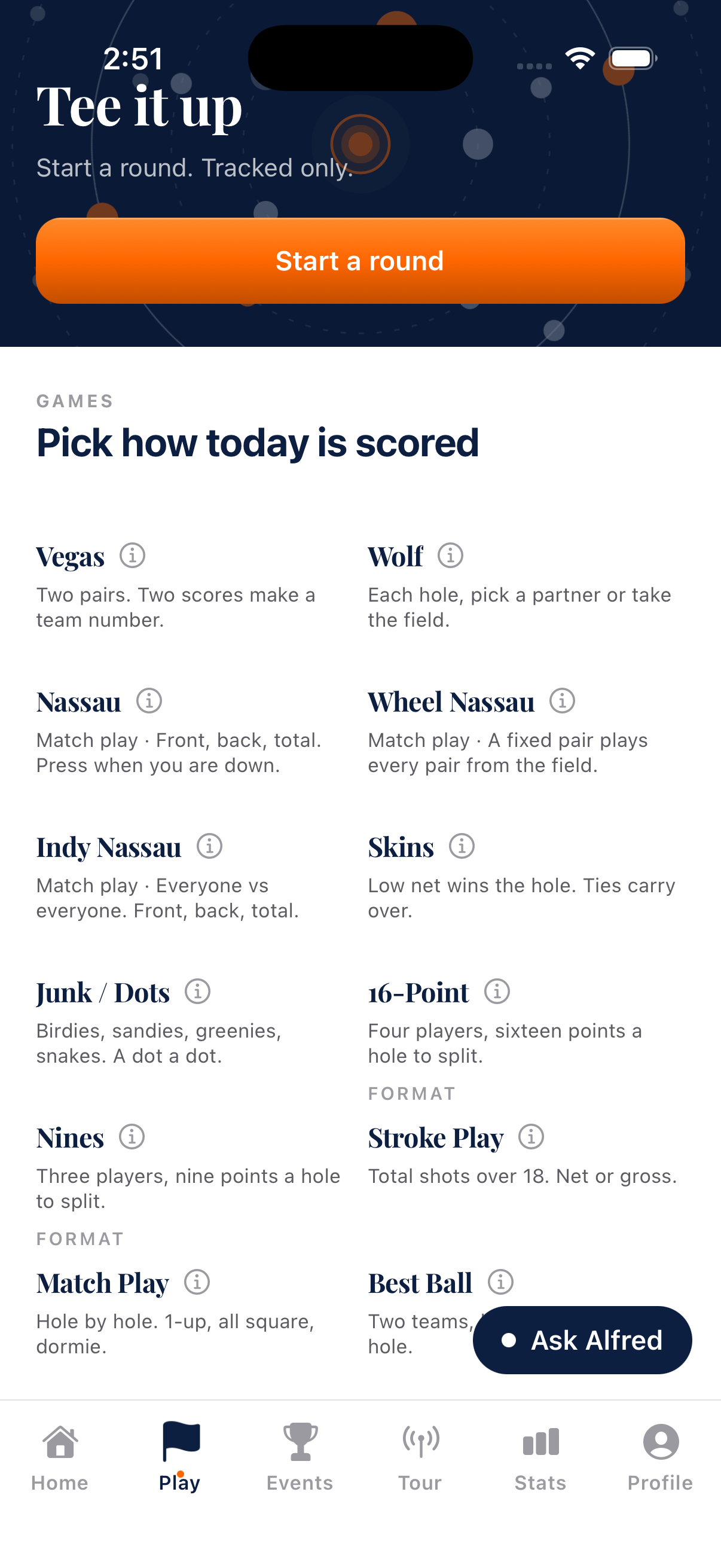 Pick how today is scored: 30+ competitive formats